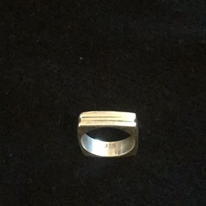 Sterling silver square shape ring